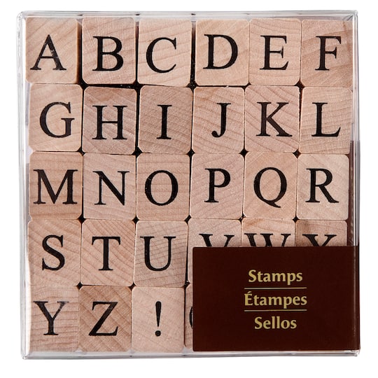 Medium Uppercase Alphabet Wood Stamps by Recollections&#x2122;